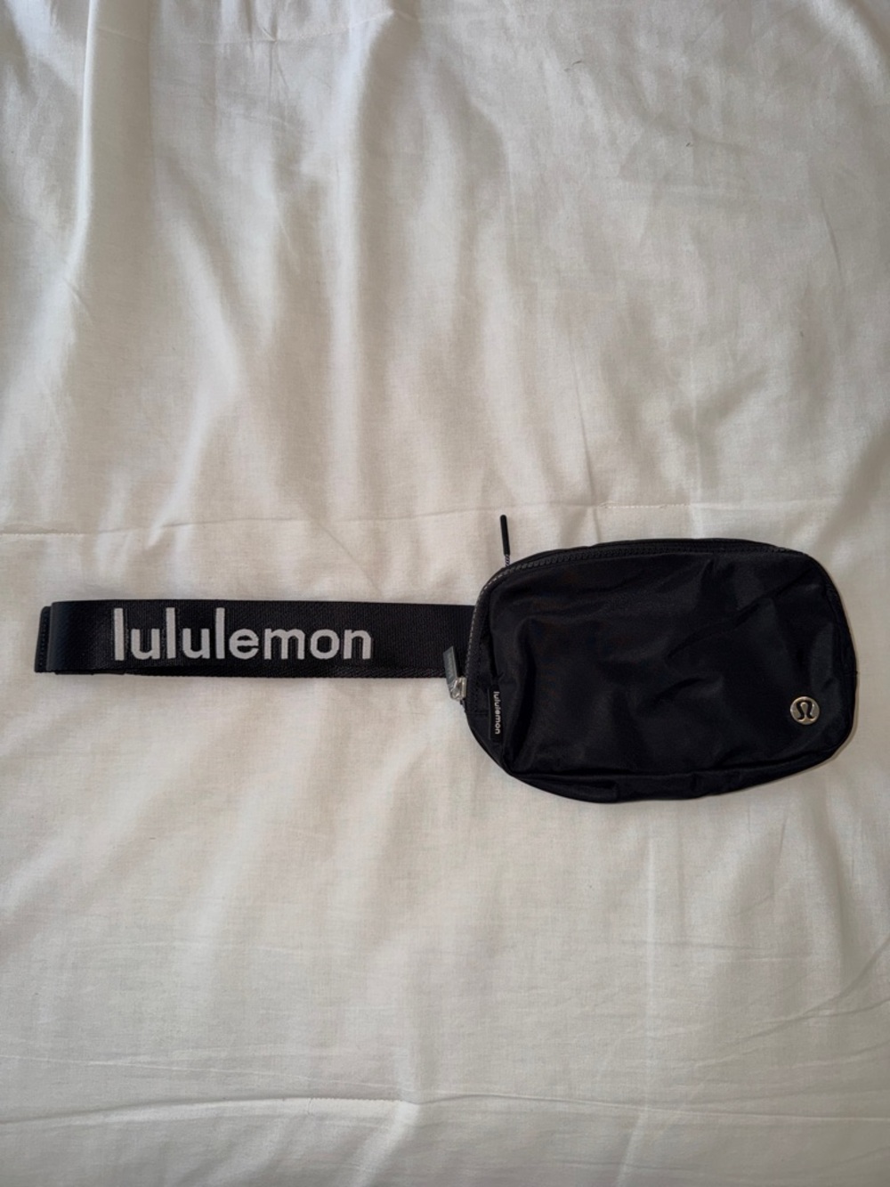 lululemon Everywhere Belt Bag in Black with lululemon on strap
